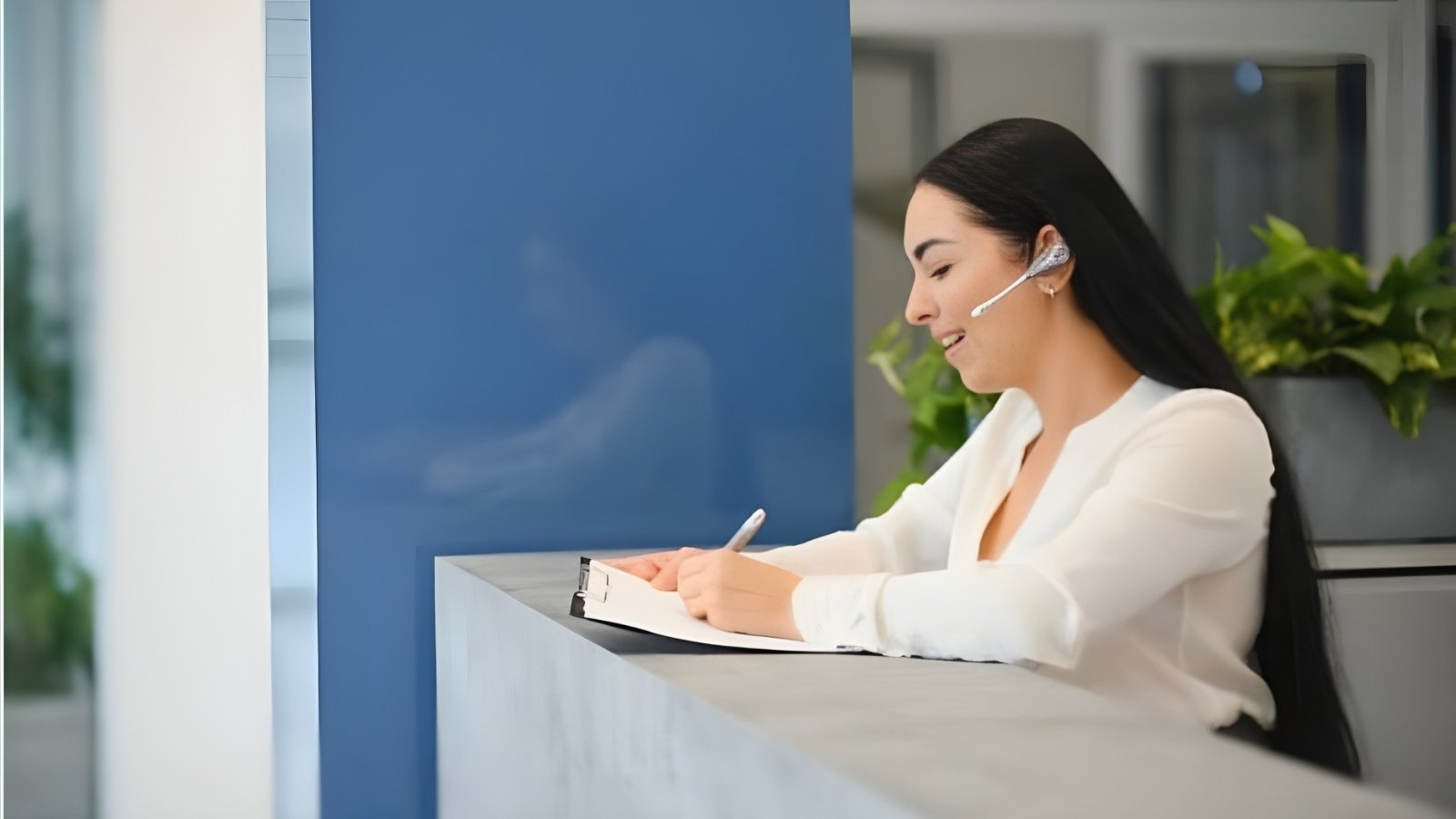 Professional front desk reception